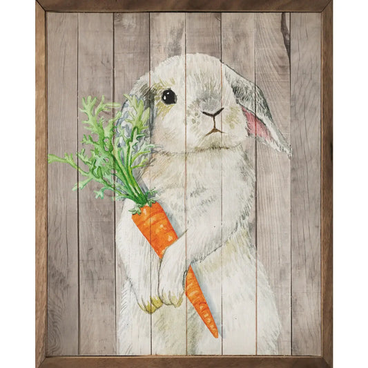 Bunny With Carrot Whitewash