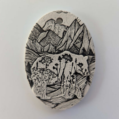 Pottery Ornament - Mountain Bear