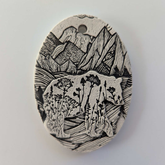 Pottery Ornament - Mountain Bear