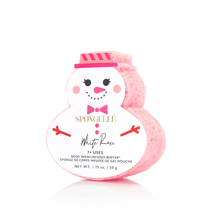 Spongellé | Navidad 2025 | Regalos para calcetines navideños | Regalos - Muñeco de nieve de rosa blanca, regalo navideño 2025