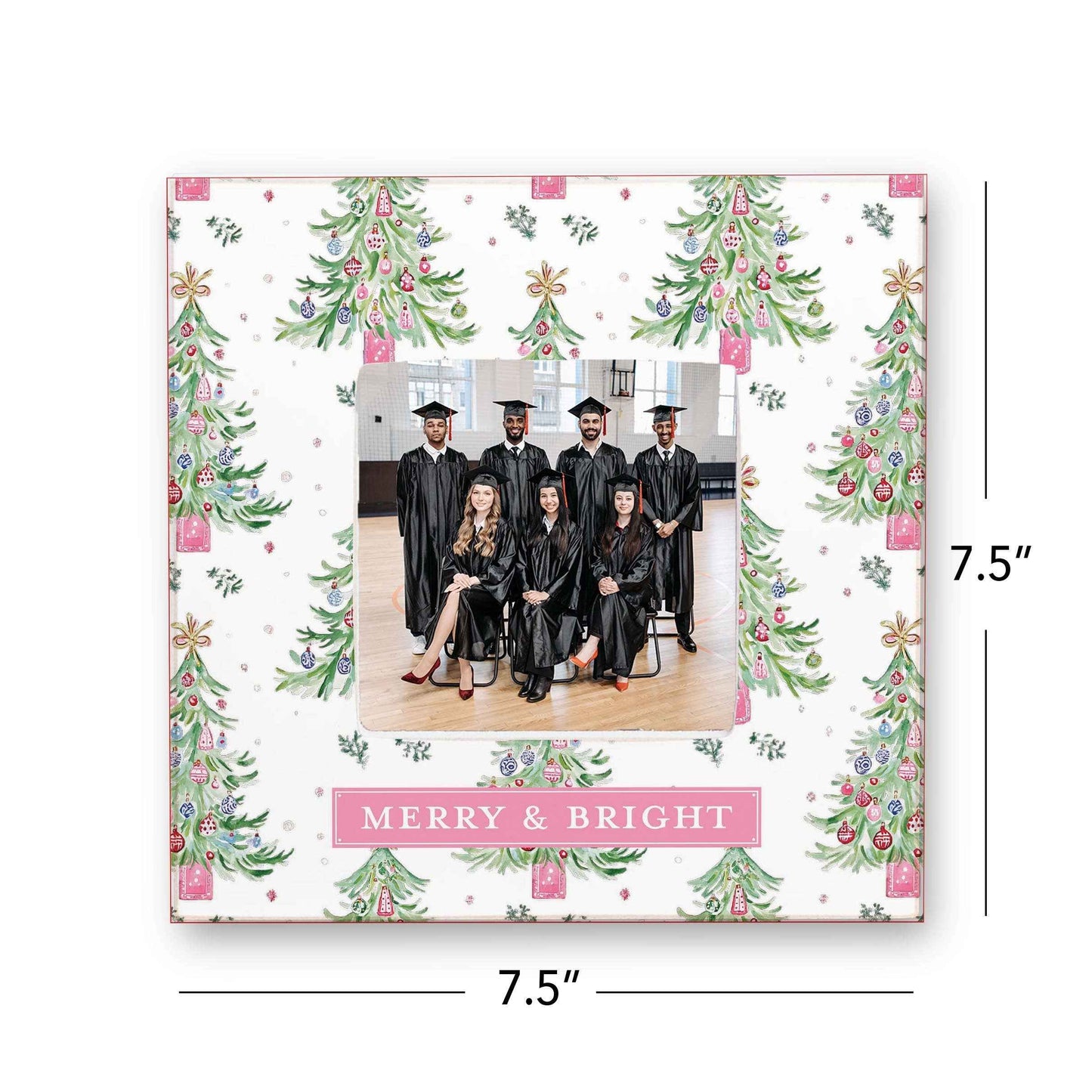 Simply Square Frame-Blush & Baubles - Millennial Christmas: White / Regular
