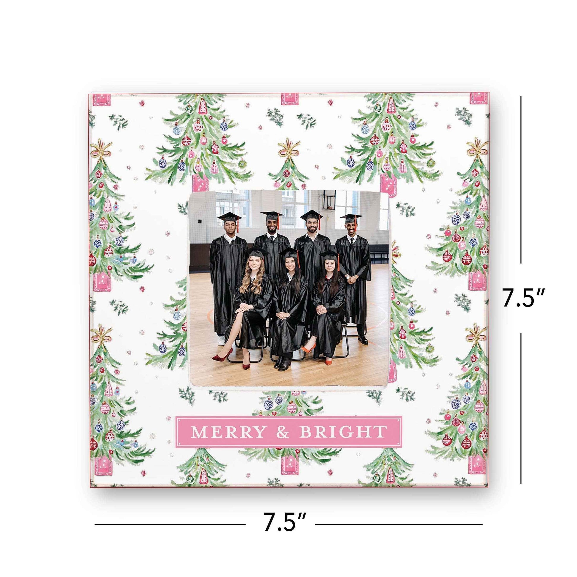 Simply Square Frame-Blush & Baubles - Millennial Christmas: White / Regular