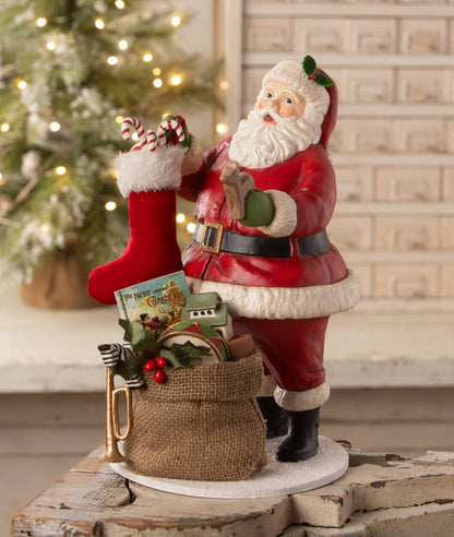 Bethany Lowe Designs - Santa Filling the Stocking