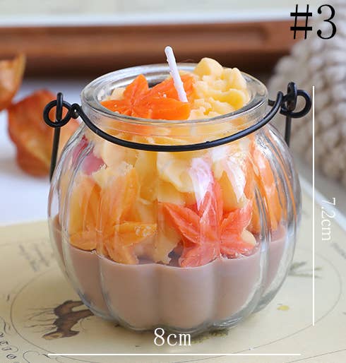 Velas Meta - Vela perfumada de calabaza, Halloween, Acción de Gracias y hoja de arce