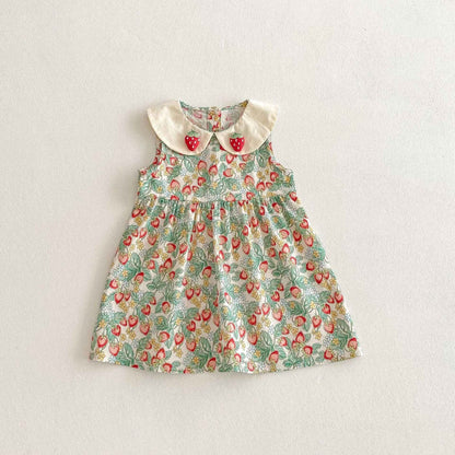 Baby & Kids Strawberry Princess Sundress: Green / 12-18M