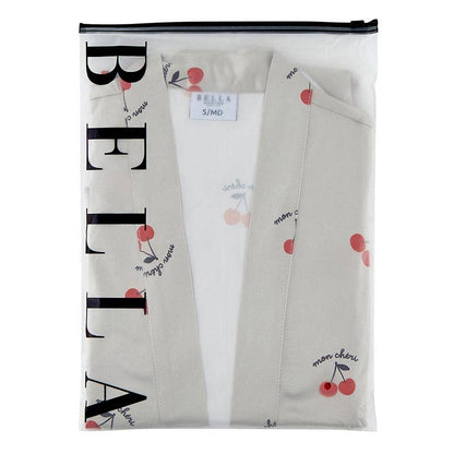 Bella Sleep + Spa - Ruffled Satin Robe - Mon Cheri