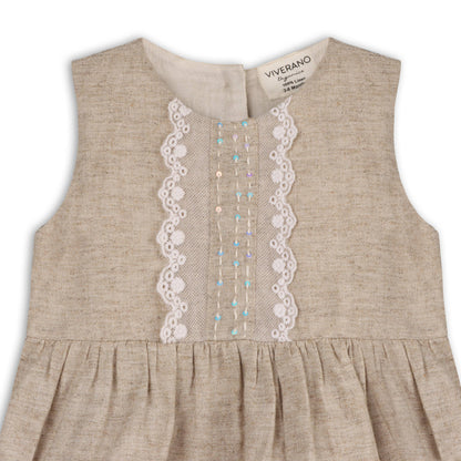 Viverano Organics - Bianca Baby Dress + Bloomer (Linen Blend)