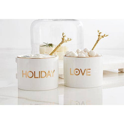 Gold Holiday Dip Bowls Book Box