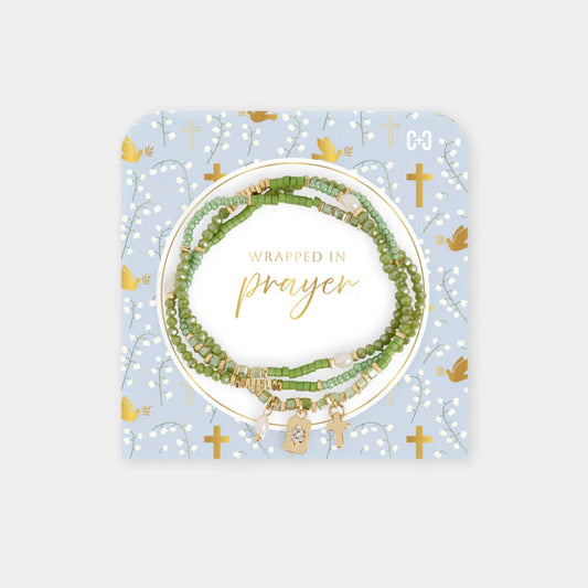Wrapped in Prayer Bracelet: Green