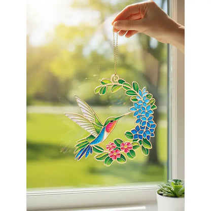 Hummingbird Oasis Suncatcher