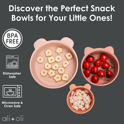 (3pc) Stackable Snack Bowl Set (Terracotta-Blush)