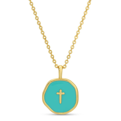 Tiny Cross Pendant Necklace
