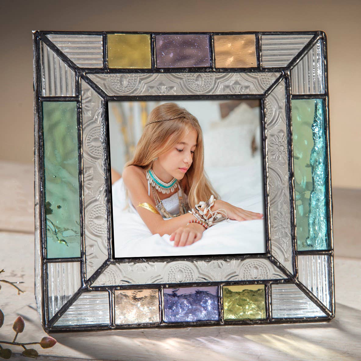J Devlin Colorful Stained Glass Picture Frame - Thumbnail 4