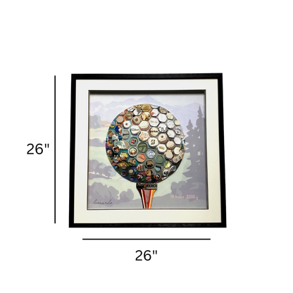 3D Collage Art | Golf Ball Madness (26"x26")