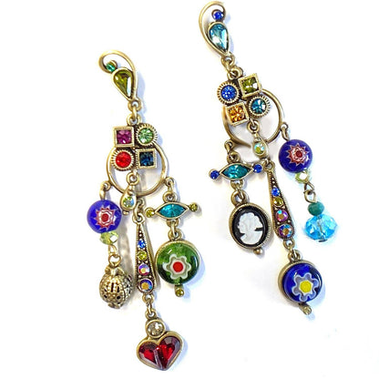 Joyería Sweet Romance - Pendientes geométricos modernistas desiguales E475-MM