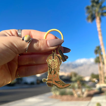 Cowboy Boots Enamel Keychain