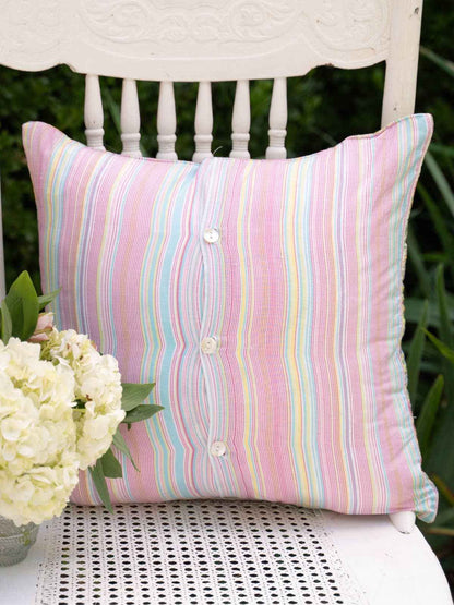 Garden Collage Patchwork Cushion Cover - Pastel