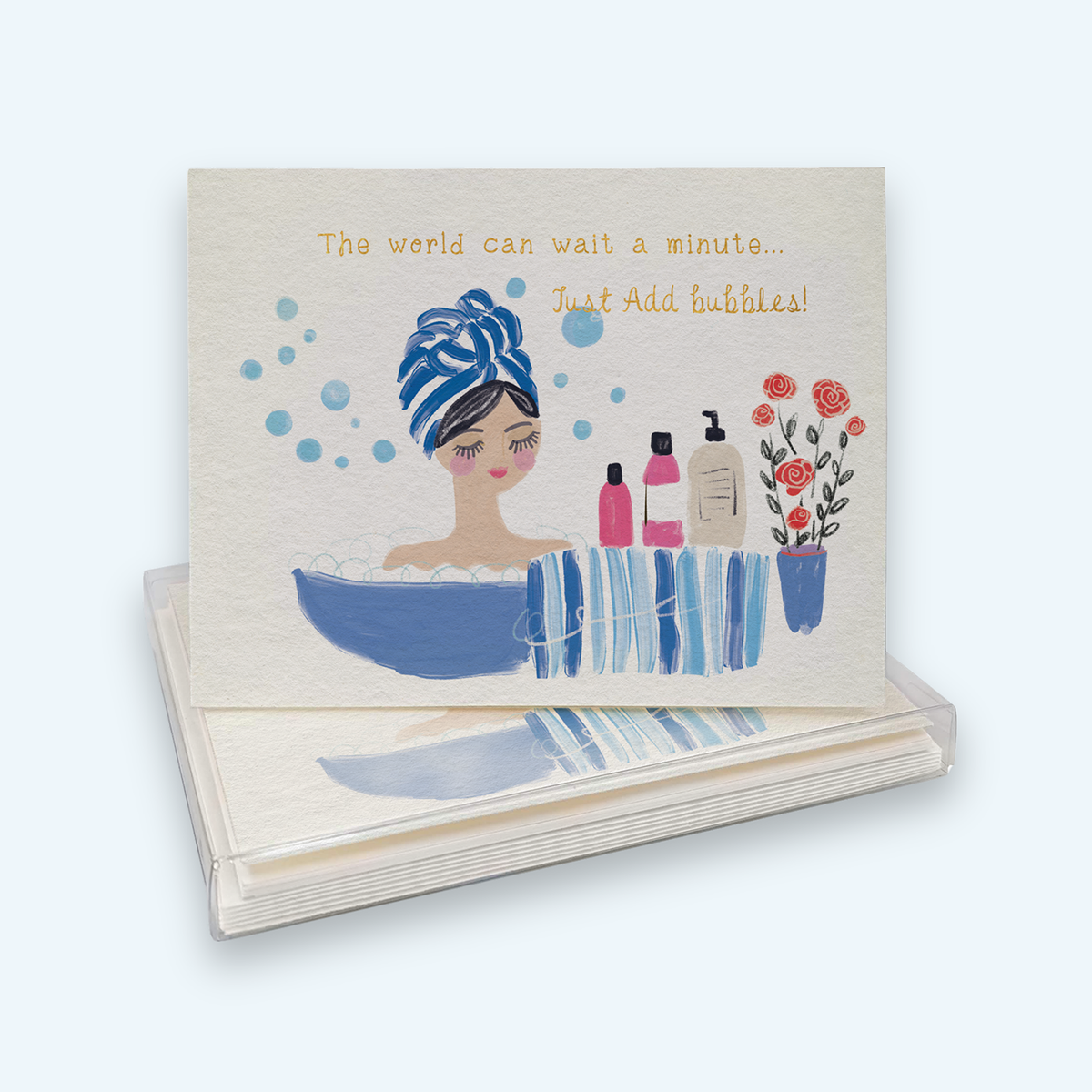 New Boxed Greeting Card Set - Just Add Bubbles