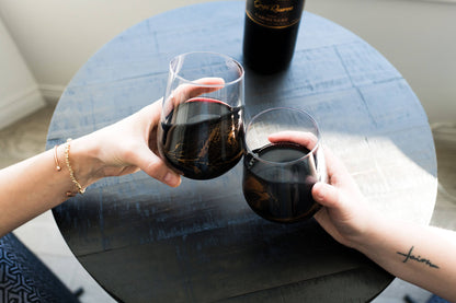 Resin Accented Wine and Entertaining Glasses Set - 2