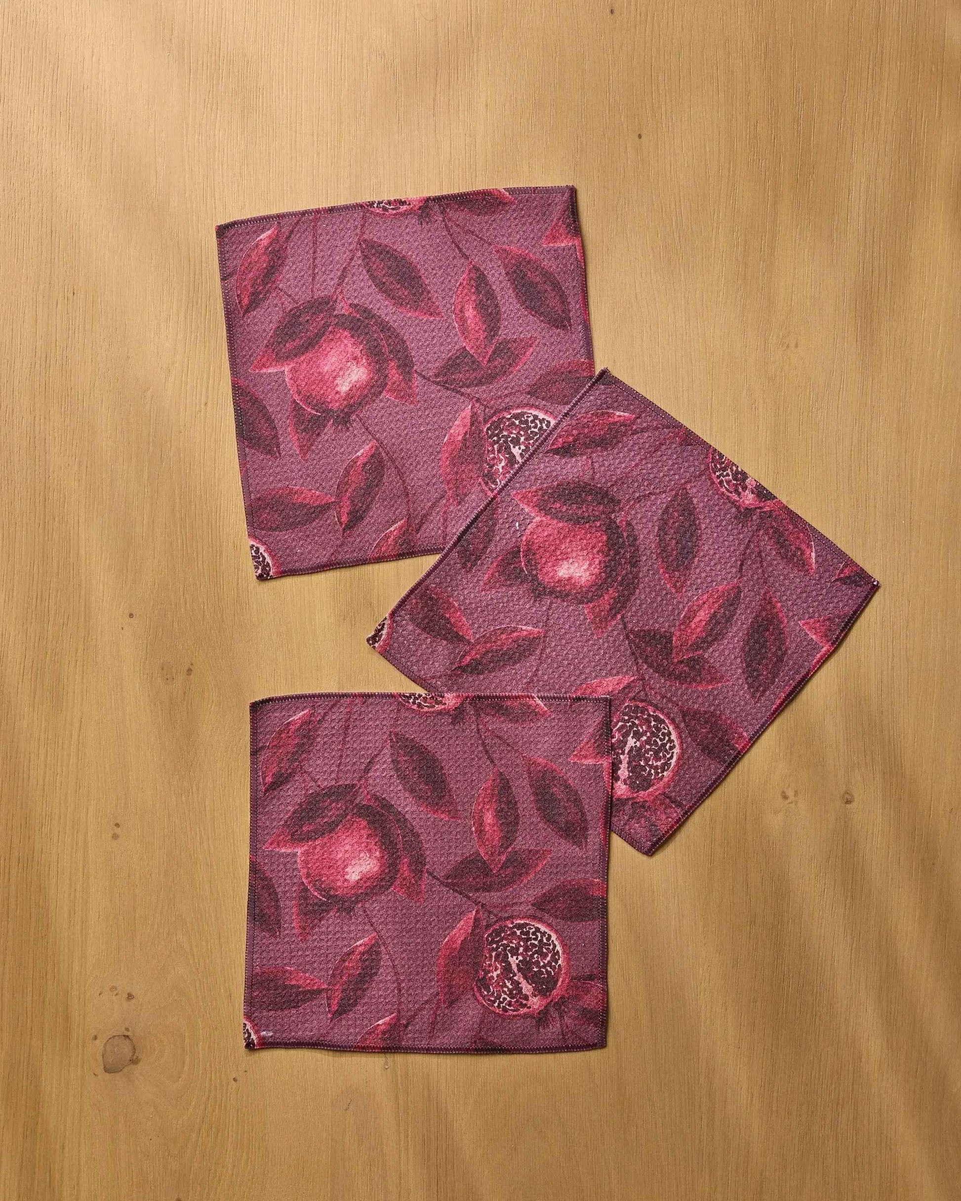 Rich Garnet Dishcloth Set