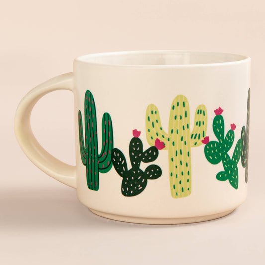 Cacti Ceramic Mug - Cream