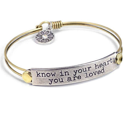 Joyería Sweet Romance: Pulseras de barra con mensaje inspirador