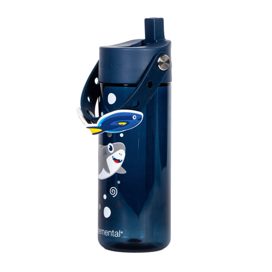 Personalizable Charm Water Bottle 18oz Shark Friends