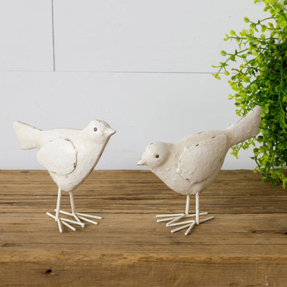 Birds - Standing, Distressed White -sold separately