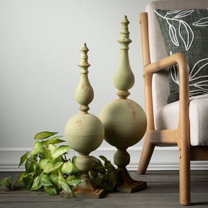 Patina Finial Set of 2, 28"