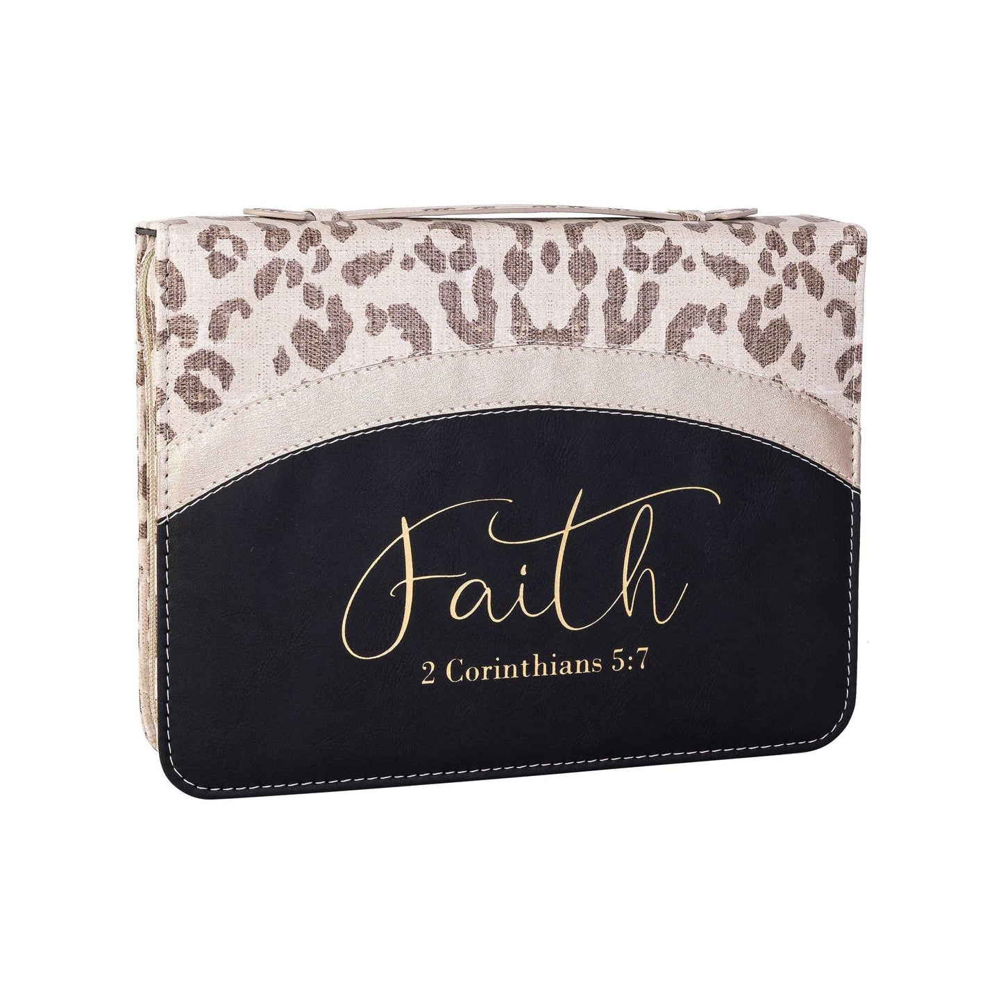 Divinity Boutique - Divine Details: Bible Cover - Leopard w/Metallic Gold