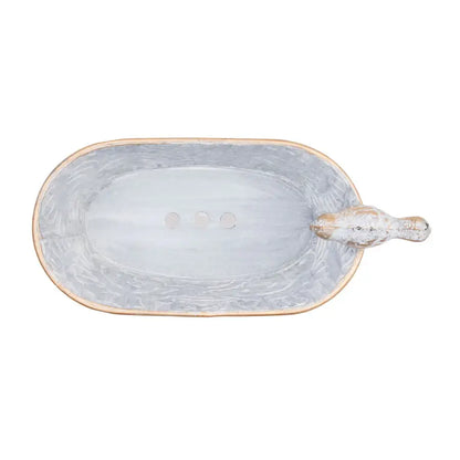 Black & White Enamel Mini Bathtub