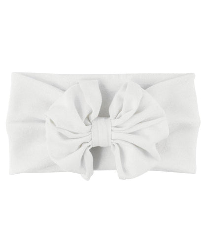 Girls White Big Bow Headband: White / One Size