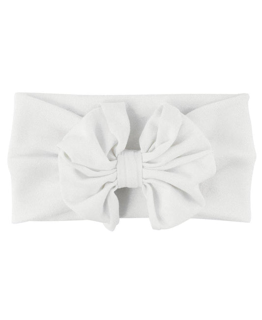 Girls White Big Bow Headband: White / One Size
