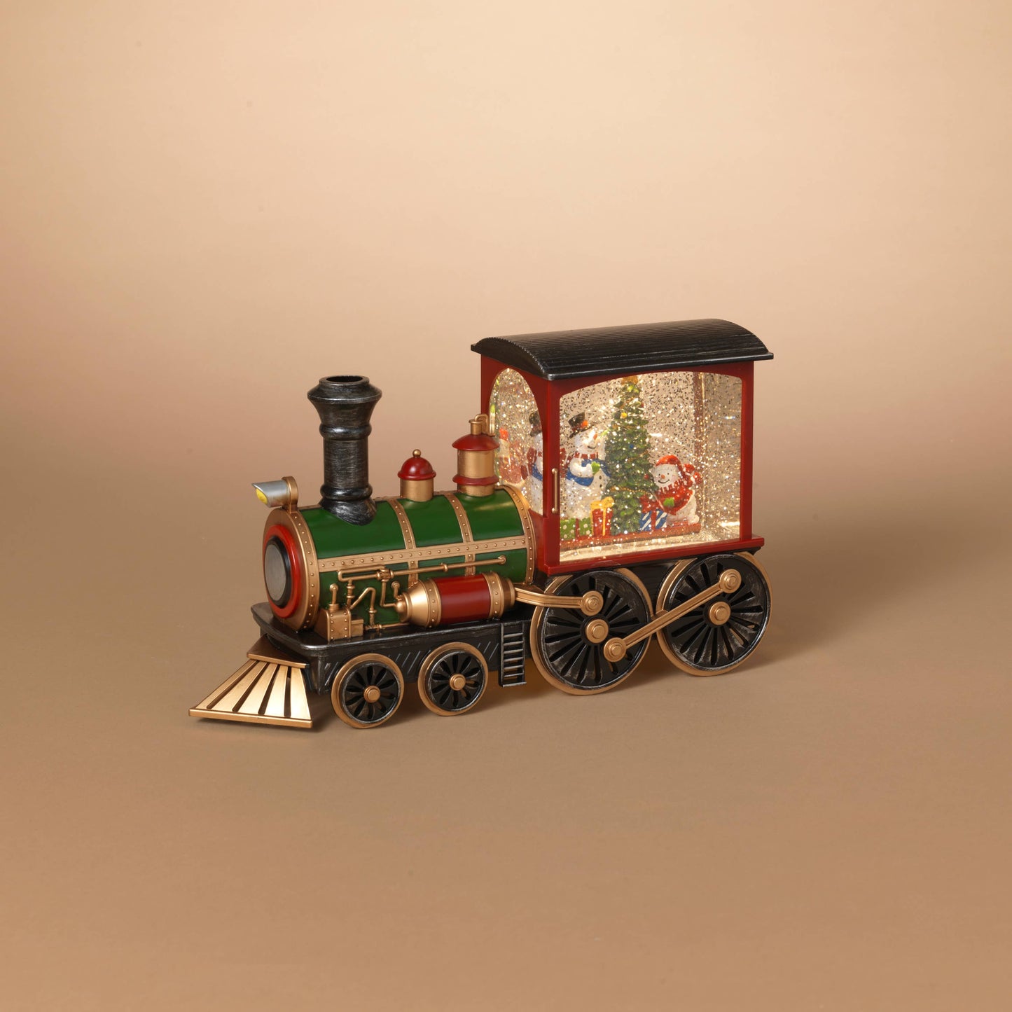 Lighted Spinning Water Globe Train
