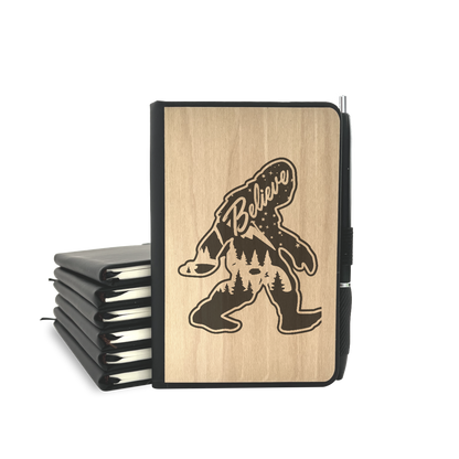 Big Foot- Wood Cover Journal