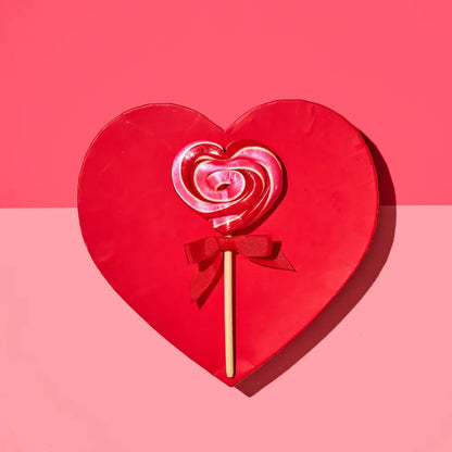 Hammond's Candies - Handmade Heart-Shaped Lollipop - Wild Cherry - 2 oz