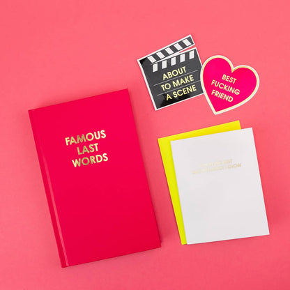 Chez Gagné - About To Make A Scene - Director's Clapboard - Funny Vinyl Sticker