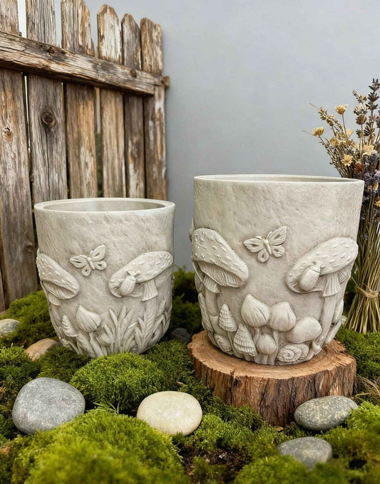 Woodland Mushroom & Butterfly Planter: Medium