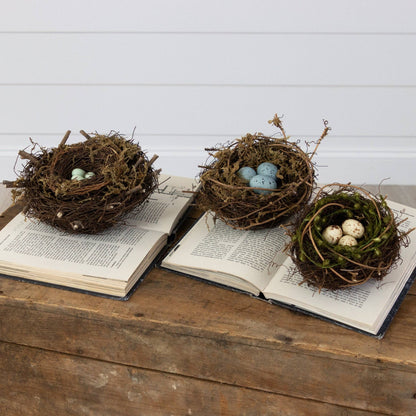 Decorative Bird Nests-Set of 3