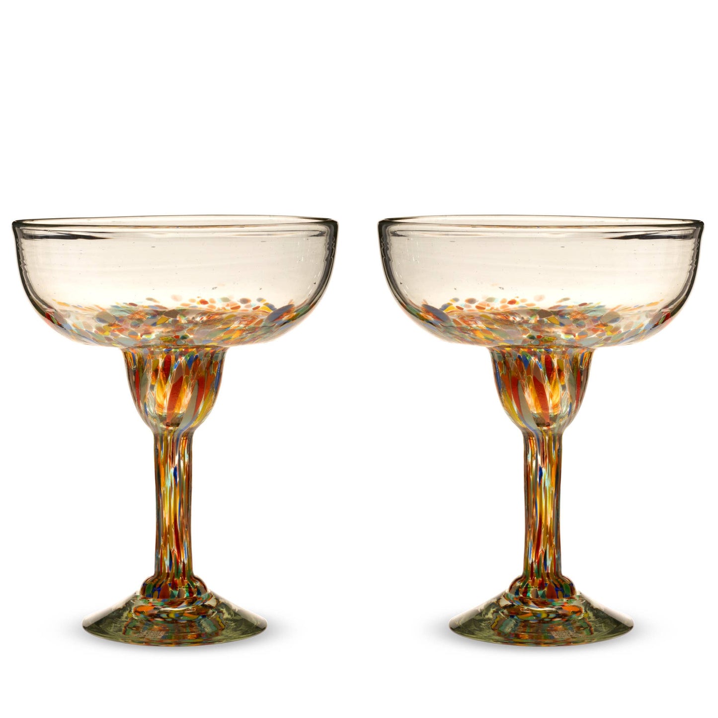 Artistico Recycled Glass Margarita Glasses Set of 2