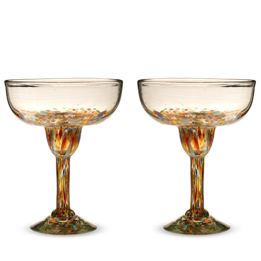 Artistico Recycled Glass Margarita Glasses Set of 2