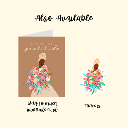 Bloom | Black Woman | Abundance Stickers | Flowers