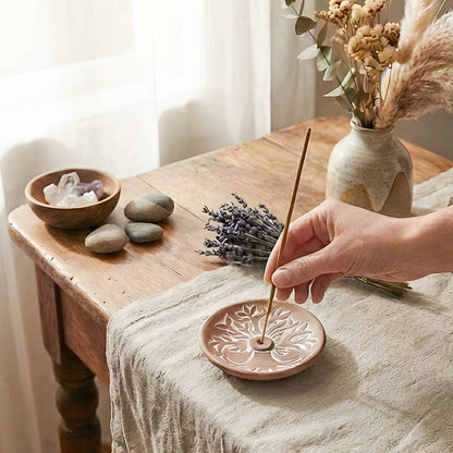 Artisanal Handmade Terracotta Incense Holder