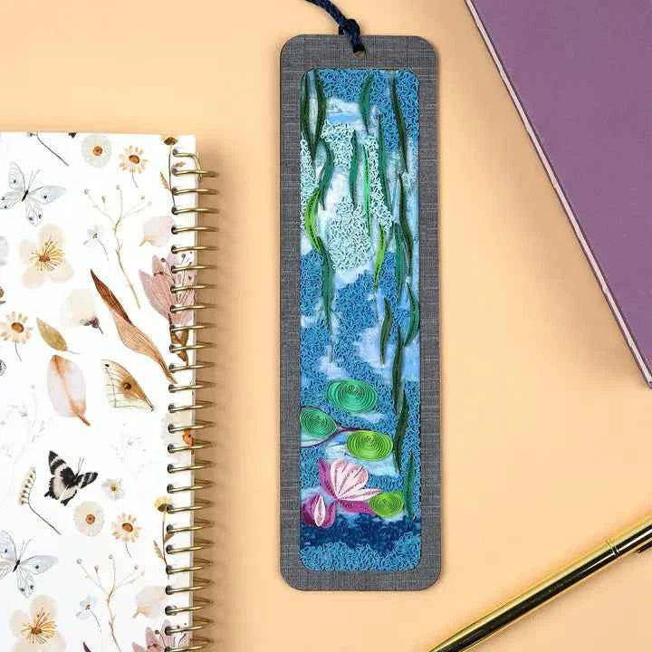 Handmade Quilled Paper Water Lilies Bookmark