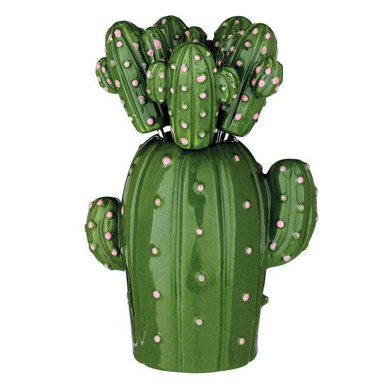 Cactus Picks - Set of 6: Ceramic / Holder: 3" h, Picks: 4.5" l