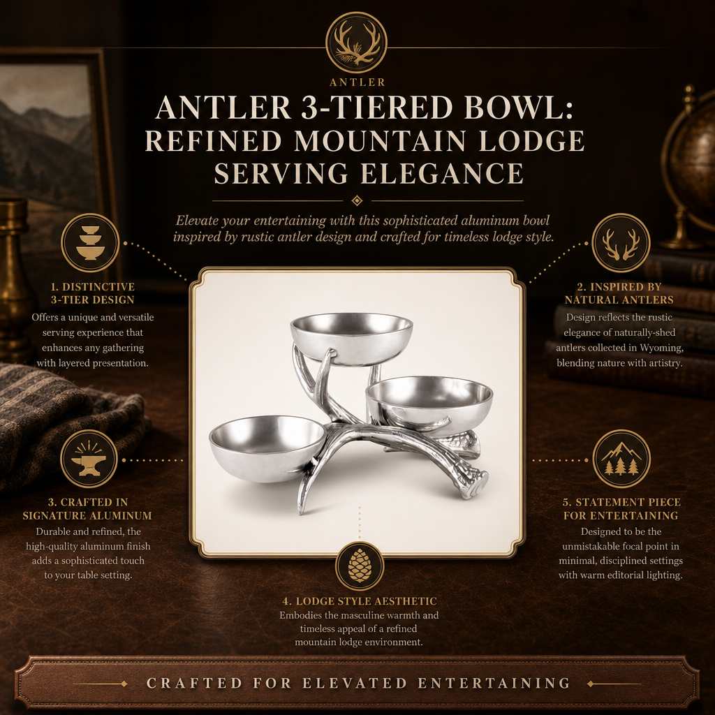 Antler 3-Tiered Bowl