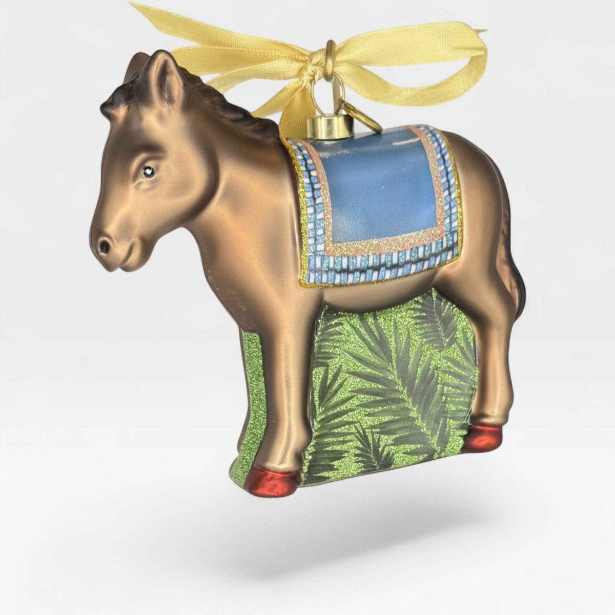 Nativity Donkey Blown Glass Christmas Ornament – 2026 First Edition