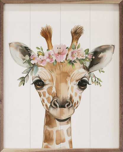 Nursery Floral Giraffe