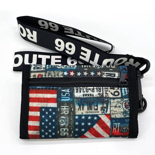 Cartera gráfica de la Ruta 66 con cordón