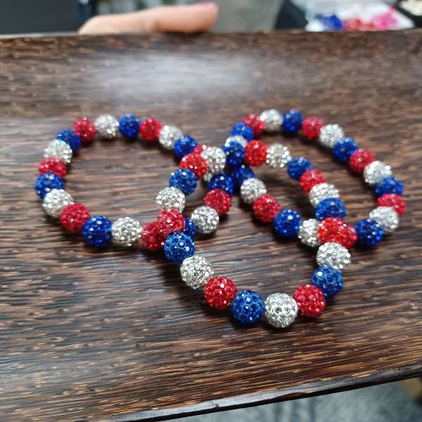 Patriotic Bling Stretchy Bracelet